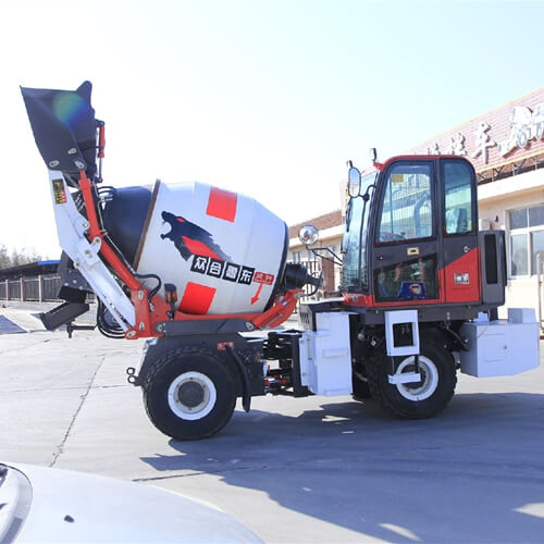 self loading concrete mixer